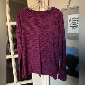 Athleta XL Momentum Women's Purple Heather Long Sleeve Top